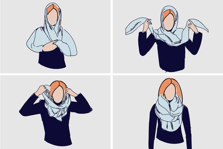 Как стильно завязать шарф на голове, если ненавидишь носить шапки зимой | theGirl