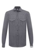 Рубашка изо льна и хлопка Brunello Cucinelli MW835B2289 фото 1