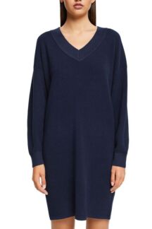 Трикотажное платье с v-образным вырезом Esprit Casual