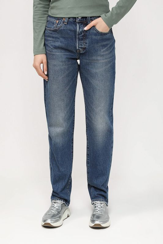 Джинсы прямого кроя с потертостями LEVI'S фото 1