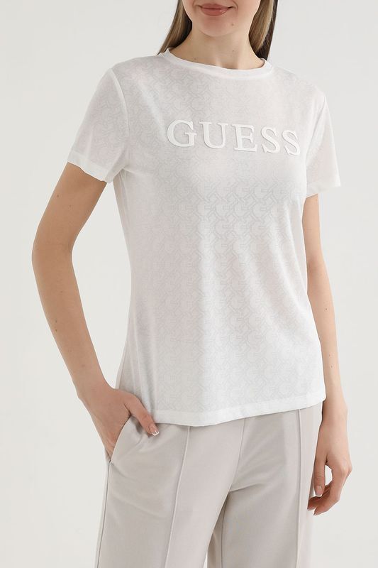 Футболка с принтом из монограмм Guess фото 1