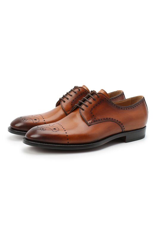 Кожаные дерби Kiton USSDECHN00101 фото 1