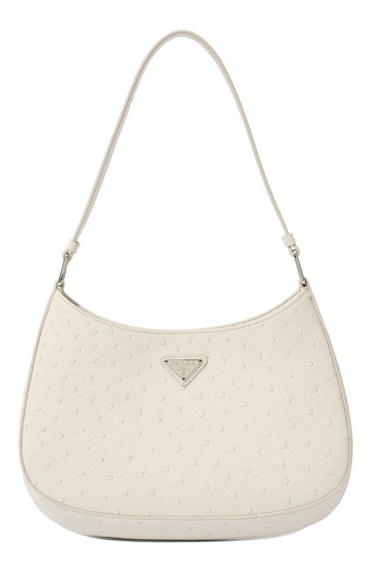 Сумка Cleo из кожи страуса Prada 1BC499-130-F0009-OOO фото 1