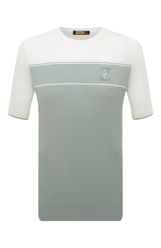 Джемпер из хлопка и шелка Zilli MBX-TS020-BIMA1/MC01 фото 1