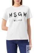 Хлопковая футболка MSGM 2000MDM510 200002 фото 3