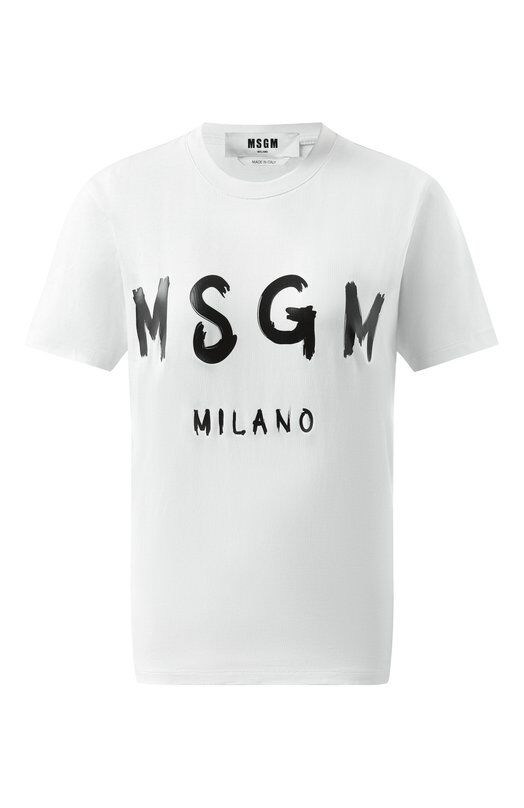 Хлопковая футболка MSGM 2000MDM510 200002 фото 1