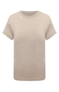 Футболка из кашемира и шелка Brunello Cucinelli