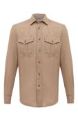 Рубашка изо льна и хлопка Brunello Cucinelli MD6980696P фото 1
