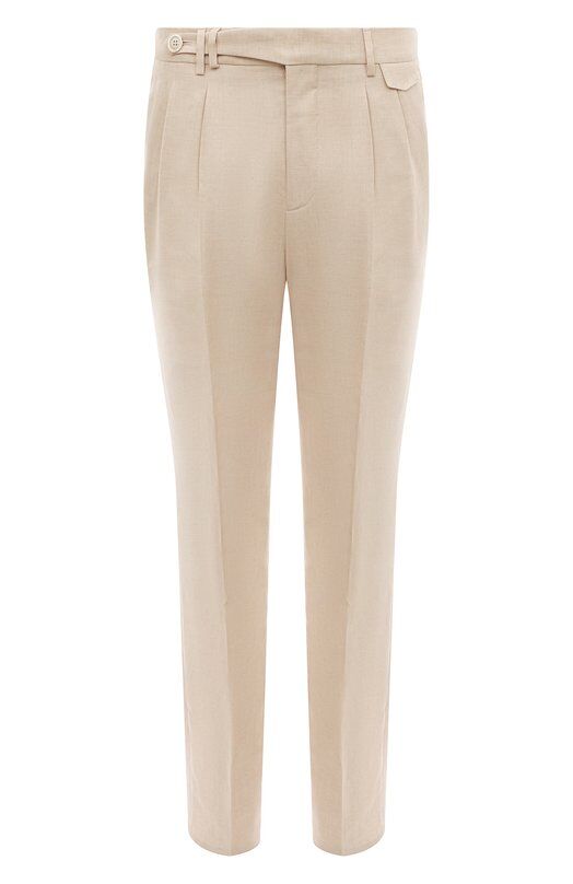 Брюки изо льна и шерсти Brunello Cucinelli MW494E1920 фото 1