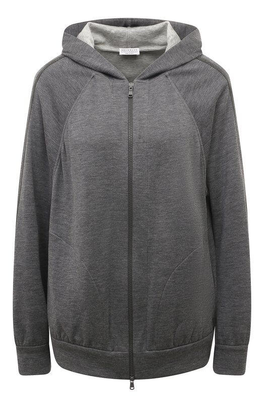 Толстовка из хлопка и шелка Brunello Cucinelli MD828B1342 фото 1