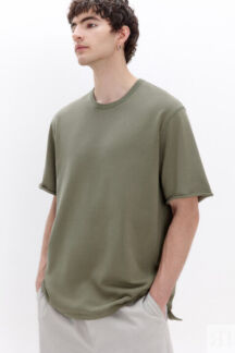 Футболка oversize из хлопкового футера befree