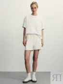 Трикотажные шорты с эластичным поясом Zarina ZR2505012112-2 фото 1