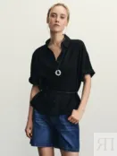 Джинсовые шорты А-силуэта с поясом Zarina ZR2505092327-103 фото 1
