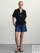Джинсовые шорты А-силуэта с поясом Zarina ZR2505092327-103 фото 2