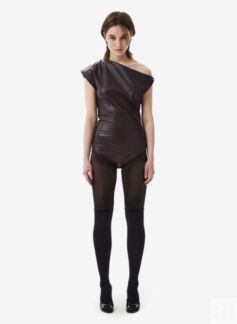 Боди Bound Faux-Leather Vinous FABLE