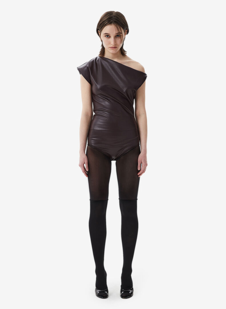 Боди Bound Faux-Leather Vinous FABLE фото 1