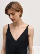 Платье миди изо льна с завязками Zarina 4327050550-50 фото 5