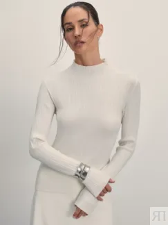 Вязаный лонгслив с шелком в составе Zarina