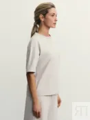 Футболка из футера с принтом Zarina ZR2505013401-60 фото 4