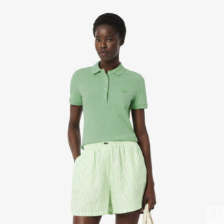 Женское поло Lacoste Slim Fit из эластичного хлопка