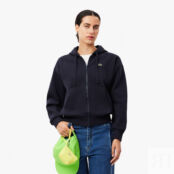 Женская толстовка Lacoste с капюшоном на молнии фото 1