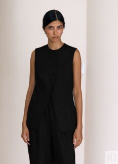 Жилет Camellia изо льна - XS-S - Black