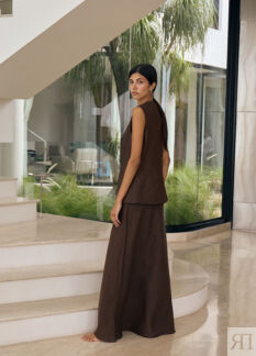 Жилет Camellia изо льна - XS-S - Brown