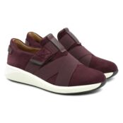 Женские кроссовки Clarks, бордовые фото 1