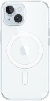 Чехол Apple MagSafe для iPhone 15, поликарбонат, прозрачный Чехлы и защита