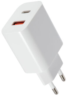 Сетевое зарядное устройство moonfish USB-A + USB-C, PD, 20 Вт, белый Питани