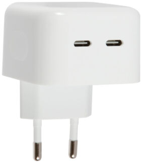 Сетевое зарядное устройство moonfish 2xUSB-C, 35Вт, белый Питание и кабели