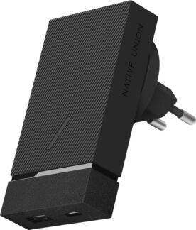 Сетевое зарядное устройство Native Union 20Вт, USB-A + USB-C, PD, черный Пи