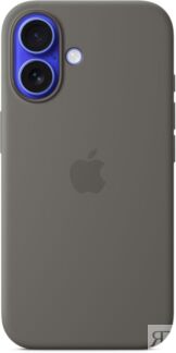 Чехол Apple для iPhone 16 Silicone with MagSafe, серый Чехлы и защита Apple