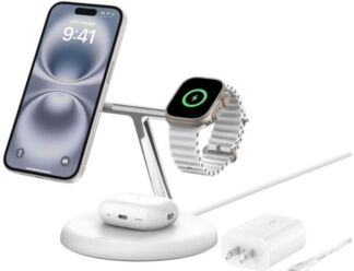 Беспроводное зарядное устройство Belkin Boost Charge 3in1 MagSafe Qi2, 15 В