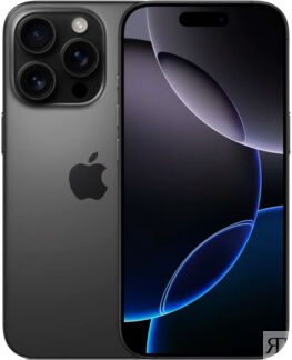 Apple iPhone 16 Pro SIM 512 ГБ, «титановый чёрный» Смартфоны Apple iPhone 1
