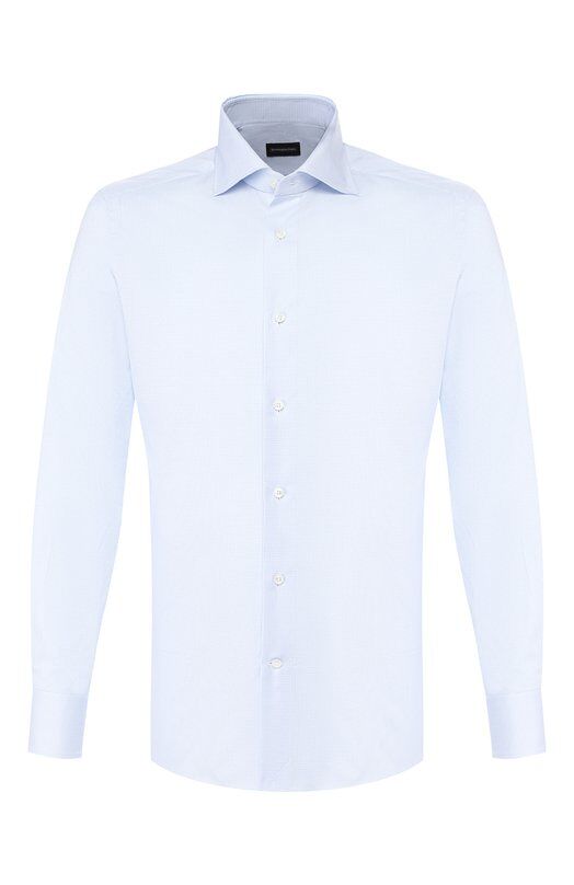 Хлопковая сорочка Zegna 501262/9MS0BA фото 1