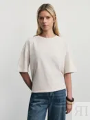 Базовая футболка свободного кроя Zarina W_OVERSIZE3-60 фото 1