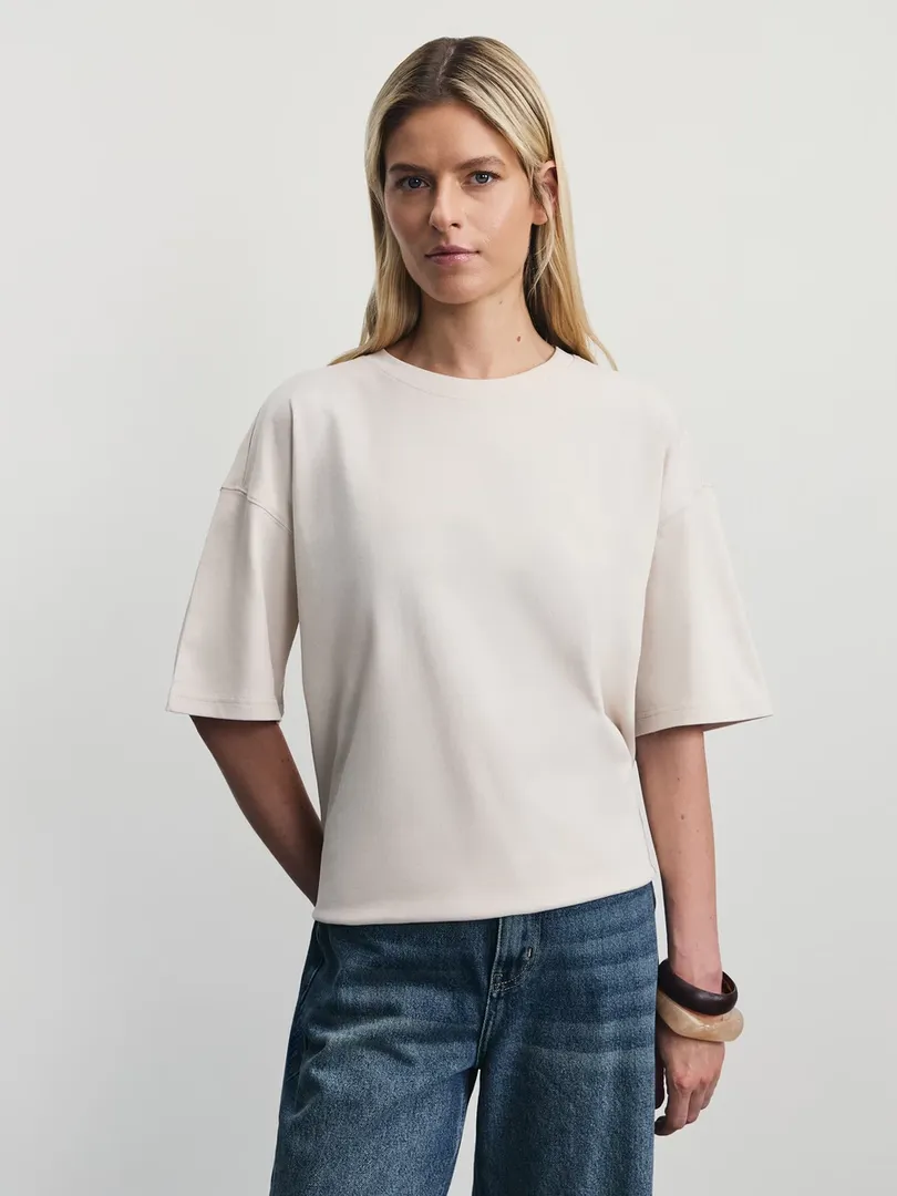 Базовая футболка свободного кроя Zarina W_OVERSIZE3-60 фото 1