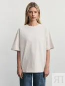 Базовая футболка свободного кроя Zarina W_OVERSIZE3-60 фото 3