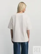 Базовая футболка свободного кроя Zarina W_OVERSIZE3-60 фото 5