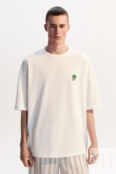Футболка oversize с маленькой вышивкой befree 4680704725445 фото 3