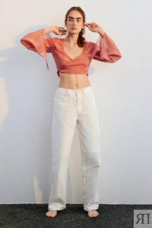 Джинсы wide leg широкие со средней посадкой befree