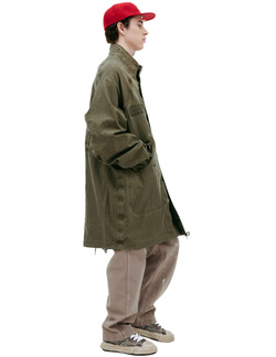 Khaki parka with zipper visvim