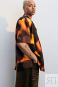 Рубашка oversize с огненным принтом befree 4680704802627 фото 1