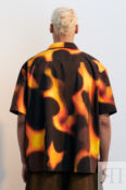 Рубашка oversize с огненным принтом befree 4680704802627 фото 4