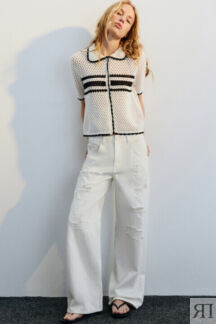 Джинсы baggy fit широкие рваные befree