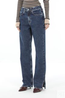 Джинсы с эффектом потертости и разрезами по бокам Karl Lagerfeld Jeans