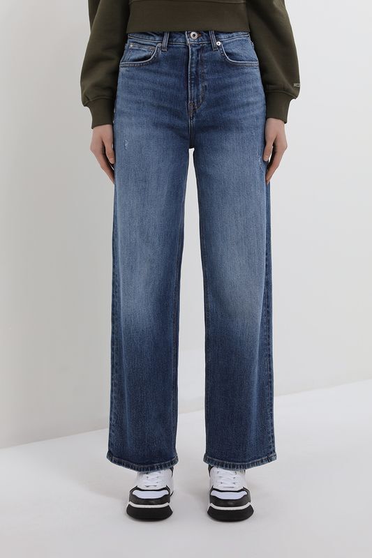 Джинсы с эффектом потертости свободного кроя PEPE JEANS фото 1