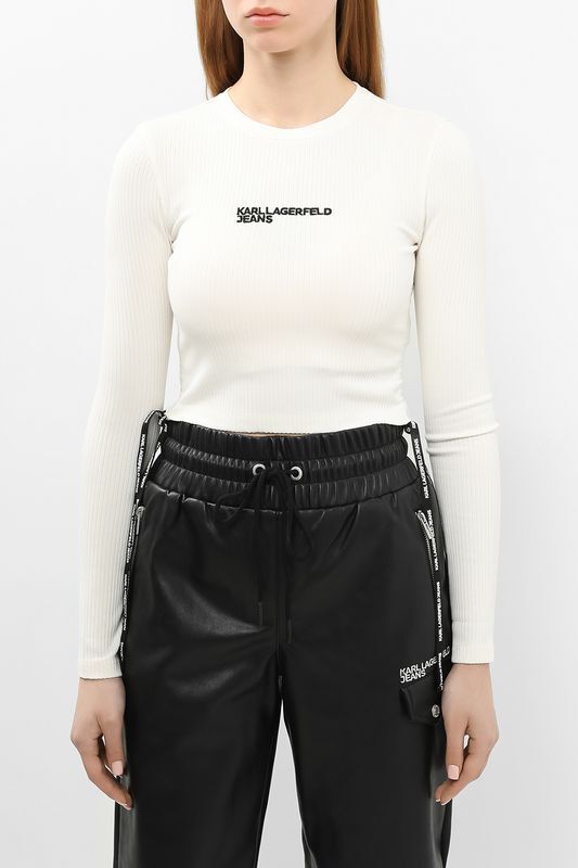 Топ трикотажный в рубчик Karl Lagerfeld Jeans фото 1