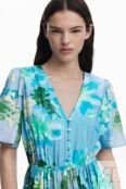 Платье с воланом и принтом Desigual фото 4